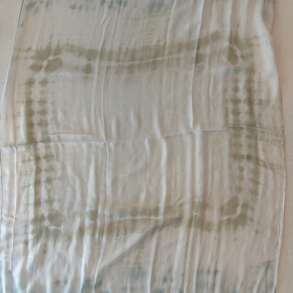 Pure Jill Scarf Teal Green Tie Dye Modal Viscose Rayon‎ Lightweight - Picture 6 of 6